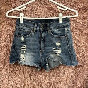 Distressed Jean Cheeky Shorts